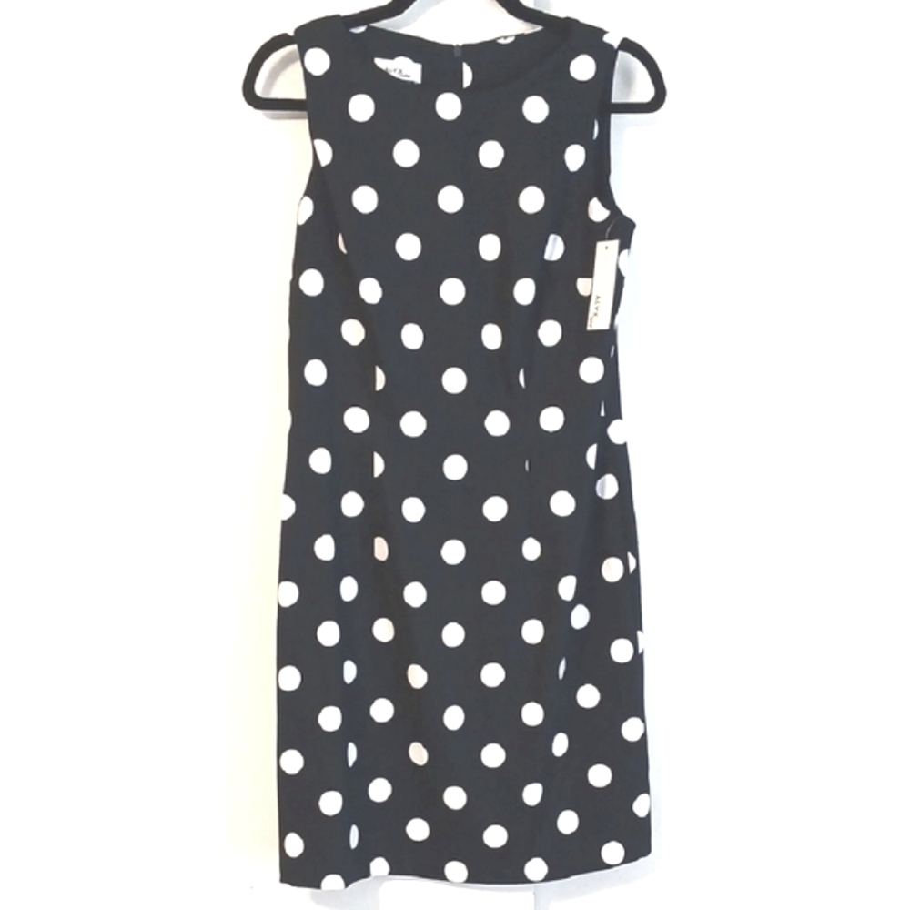Alyx Limited Black & White "Polka Dot" Sleeveless Sheath Dress in Size 8 (NWT)